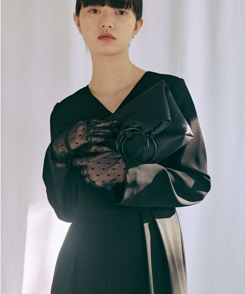 kaene オールインワン 結婚式 パンツ 黒 ドレス オケージョン kaene パンツドレス カーブネックオールインワン「ブラック