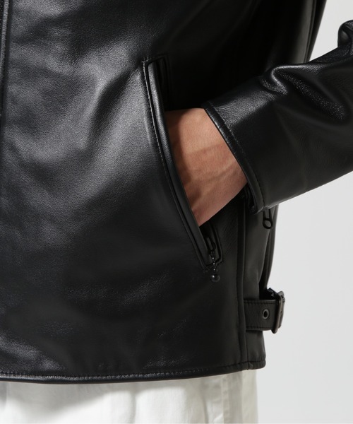 AVIREX シングルライダースジャケット レザージャケット 羊革 黒 Ｍサイズ AVIREX 革ジャン ライダース COMFORTABLE SINGLE RIDERS JACKET