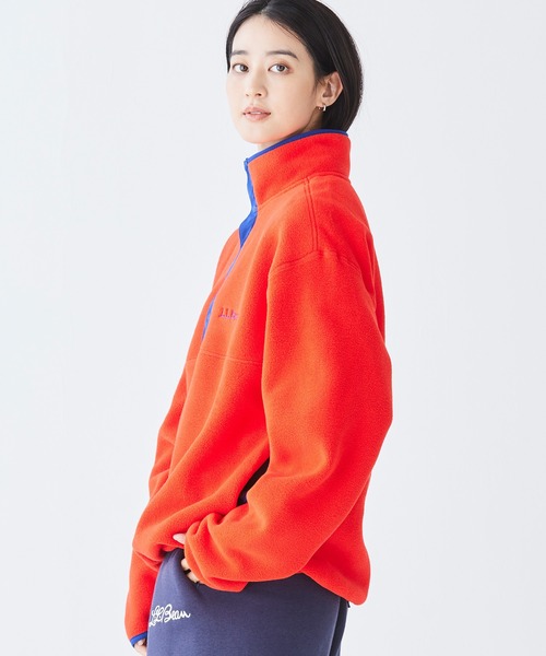 LLbean フリースプルオーバー　日本未進出時米国購入　80`sロゴ　ワイン L.L.Bean（エルエルビーン） ビーンズ・クラシック・フリース・プル