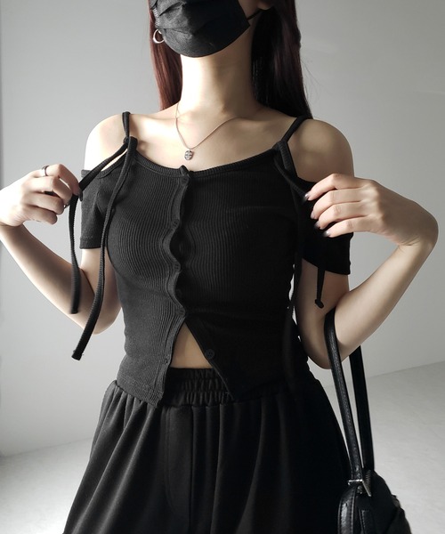 me+em select（ミームセレクト） tシャツ 「 2WAY 」ダブルリボンオフ