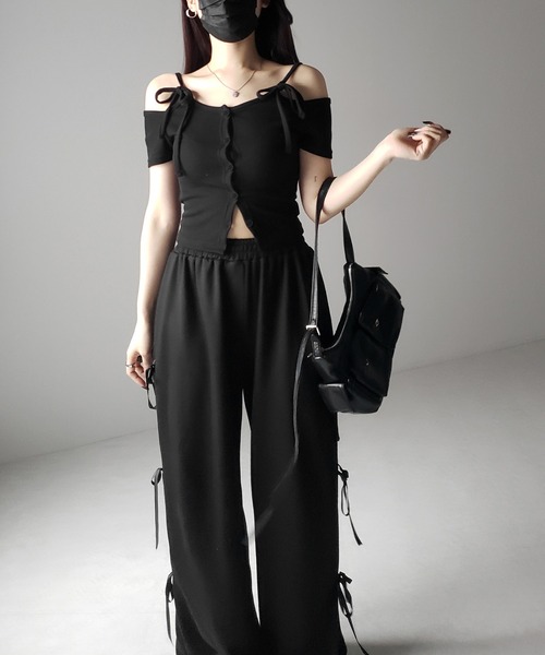 me+em select（ミームセレクト） tシャツ 「 2WAY 」ダブルリボンオフ