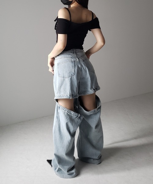 me+em select（ミームセレクト） tシャツ 「 2WAY 」ダブルリボンオフ