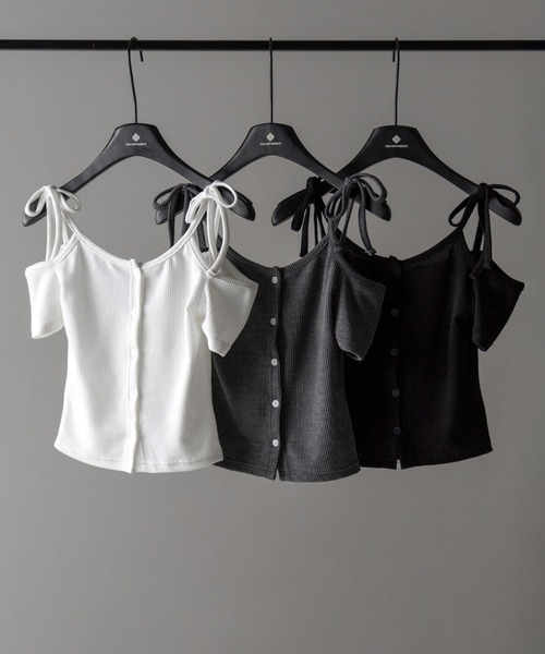 me+em select（ミームセレクト） tシャツ 「 2WAY 」ダブルリボンオフ