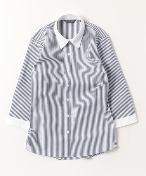 フォーマル ブラウス シャツ 形態安定ノーアイロン クレリックレギュラー 7分袖ビジネスワイシャツ レディース | BRICK HOUSE by TOKYO SHIRT | 06