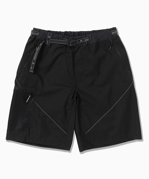 and Wander ショートパンツ　黒 high count cloth short pants (M) | and wander（アンド