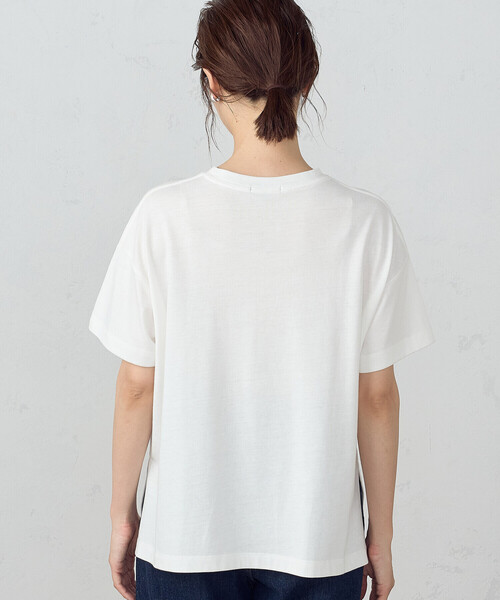 COMME CA ISM tシャツ 速乾 刺繍 ロゴ Tシャツ レディース