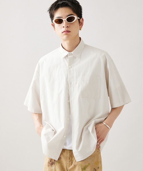 88様ご購入用　JORNAL STANDARD◇ジャーナルスタンダード◇メンズ JOURNAL STANDARD シャツ 「ZOZO限定」STRIPE OVER SH S/S
