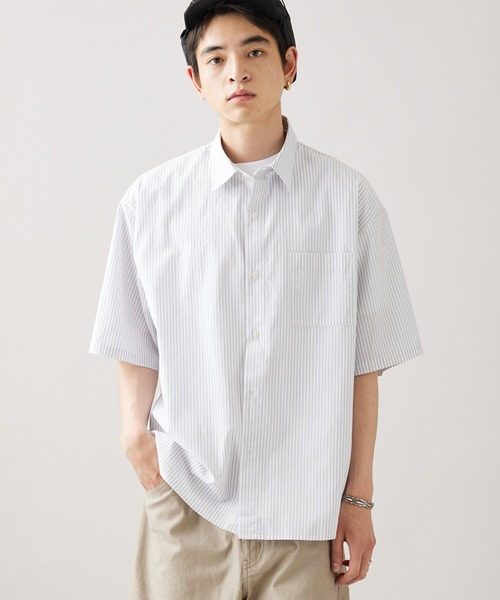【YoBo様】専用ジャーナルスタンダードラックス ts(s)ストライプシャツ JOURNAL STANDARD シャツ 「ZOZO限定」STRIPE OVER SH S/S