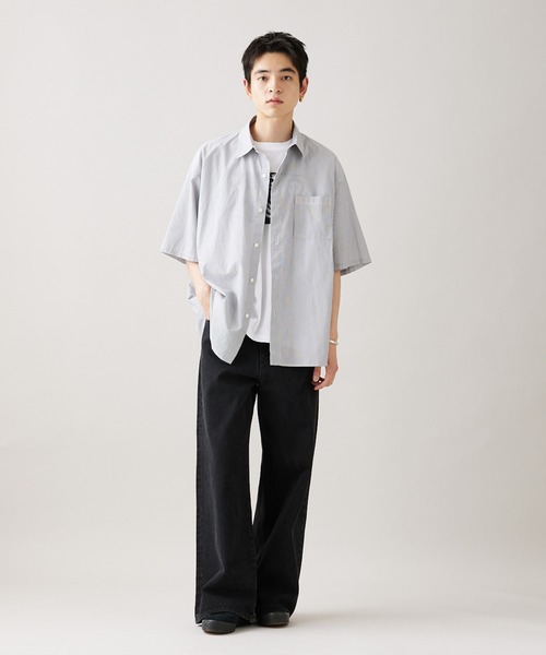 88様ご購入用　JORNAL STANDARD◇ジャーナルスタンダード◇メンズ JOURNAL STANDARD シャツ 「ZOZO限定」STRIPE OVER SH S/S