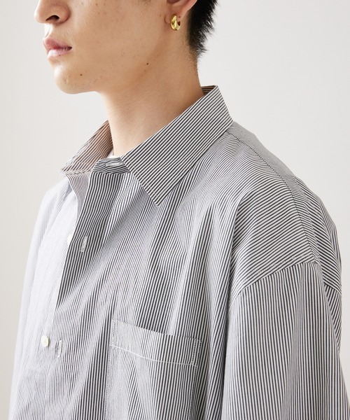 【YoBo様】専用ジャーナルスタンダードラックス ts(s)ストライプシャツ JOURNAL STANDARD シャツ 「ZOZO限定」STRIPE OVER SH S/S