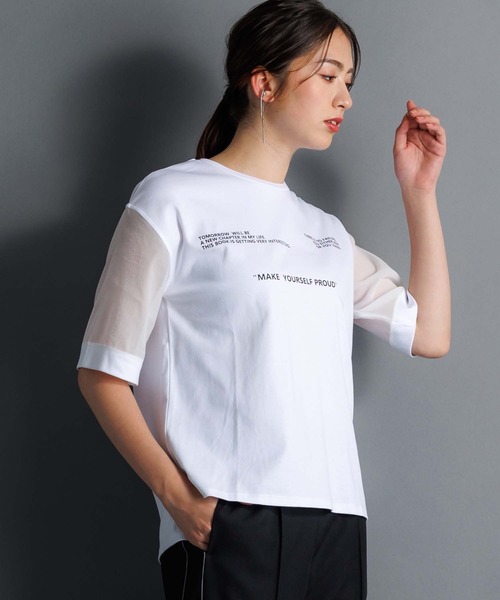 RAW FUDGE（ローファッジ） tシャツ Tシャツ シアースリーブプリント 