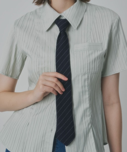 GIUNON ストール マフラー adjustable pinstripe tie