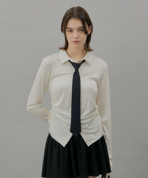 GIUNON ストール マフラー adjustable pinstripe tie