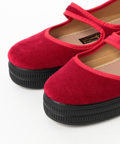 シューズ 「別注」ALBEROLA / メリージェーン ベロア厚底シューズ レディース