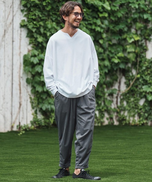 CAMBIO（カンビオ） パンツ mp12494-細畝コーデュロイタックテーパード