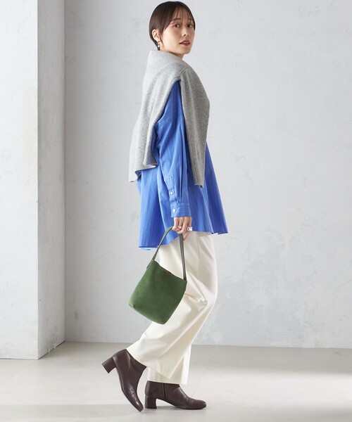 SHIPS ブラウス シャツ Primary Navy Label:「手洗い可能