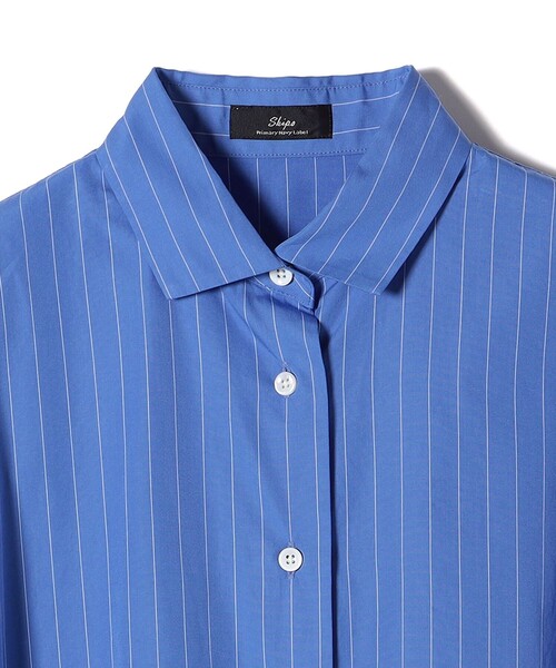 SHIPS for women / シップスウィメン SHIPS Primary Navy Label:〈手洗い可能〉レギュラー カラー ワイド シャツ SHIPS Primary Navy Label:〈手洗い可能〉レギュラー カラー