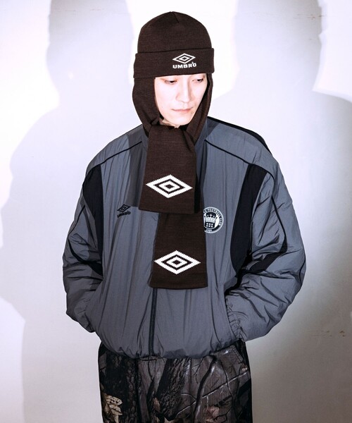 ニット帽 ニットキャップ UMBRO/アンブロ SP Scarf Beanie/別注 スカーフ ニットビーニー メンズ レディース | umbro | 21
