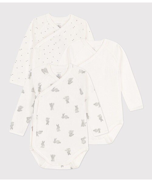 PETIT BATEAU（プチバトー） ベビー服 ロンパース 長袖合わせボディ3