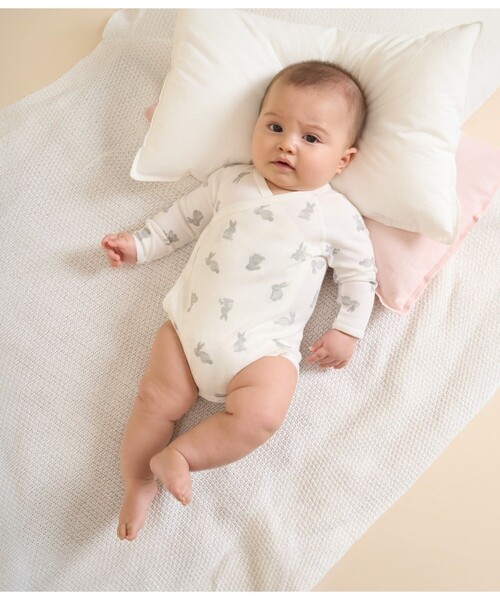 PETIT BATEAU（プチバトー） ベビー服 ロンパース 長袖合わせボディ3