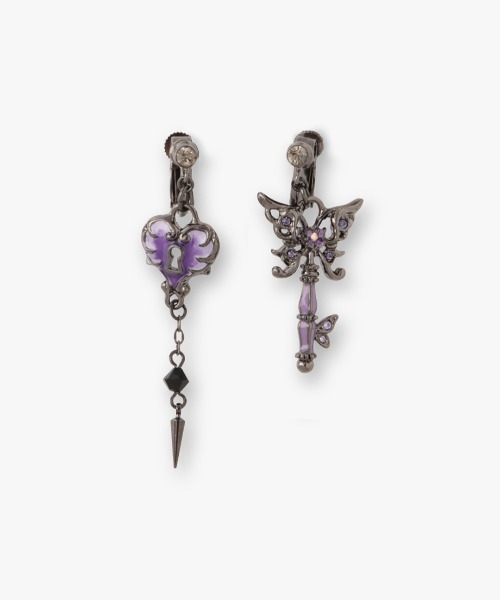 【ANNA SUI】即対応 バタフライ鍵モチーフ イヤリング ANNA SUI イヤリング バタフライ鍵モチーフ イヤリング
