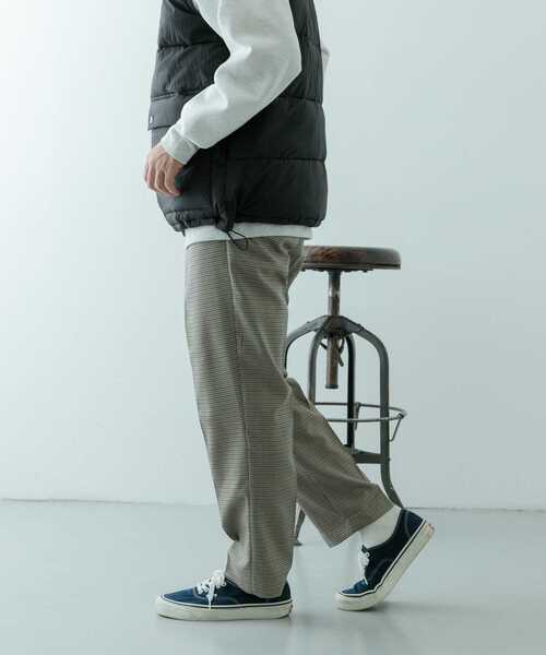  2025年おすすめのアイテム満載 ITEMS URBANRESEARCH スラックス ガンクラブチェック テーパード パンツ