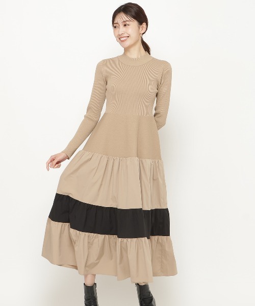 AND COUTURE（アンドクチュール） ワンピース 布帛ティアード