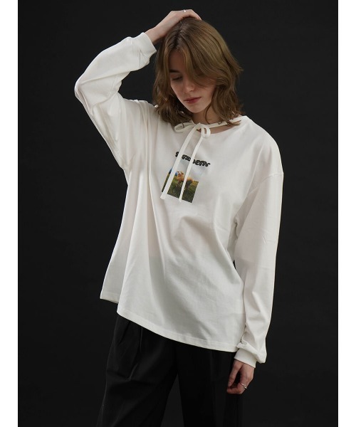 tシャツ GRAPHIC PRINT LONG T-SHIRT レディース