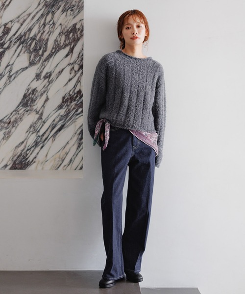 mysty woman（ミスティウーマン） ニット セーター フェザーモール