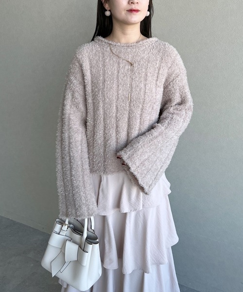 mysty woman（ミスティウーマン） ニット セーター フェザーモール