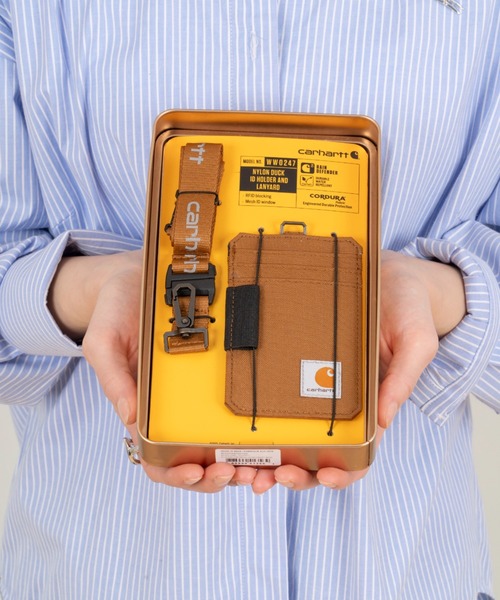 Carhartt IDホルダー＆ネックストラップ 撥水加工/専用BOX Carhartt IDカードホルダー 縦型 ブランド 2 3 4枚 カーハート
