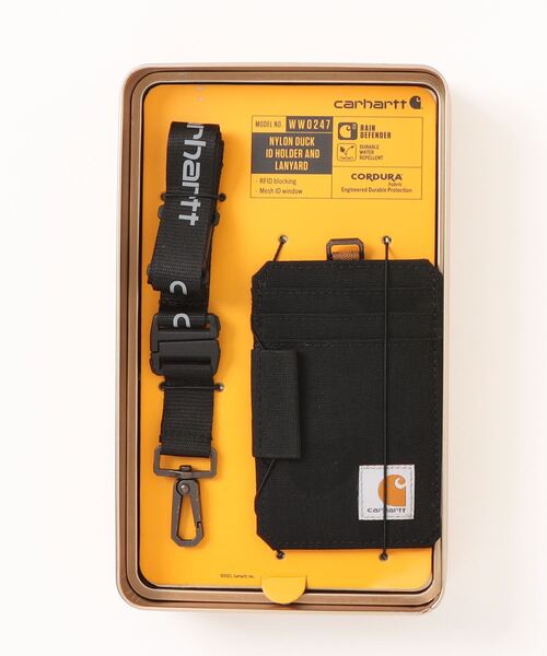 Carhartt IDホルダー＆ネックストラップ 撥水加工/専用BOX Carhartt パスケース 「CARHARTT」IDホルダー パスケース