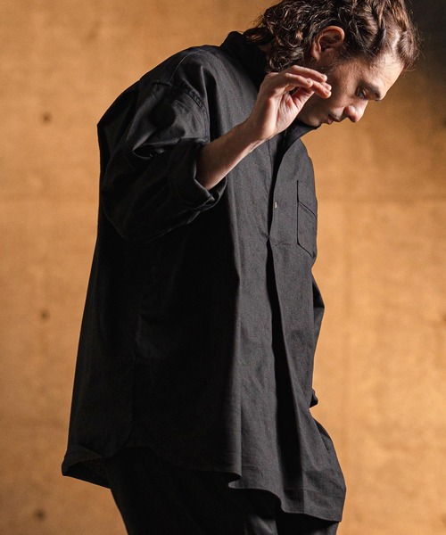 GLIMCLAP シャツ ms5942- Band collar ＆ pullover shirt バンドカラー
