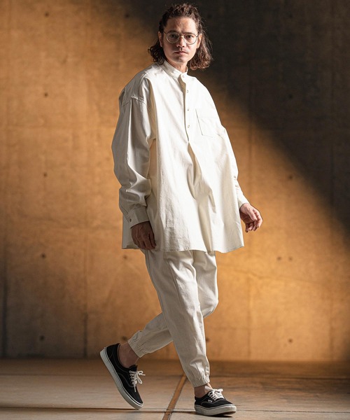 GLIMCLAP シャツ ms5942- Band collar ＆ pullover shirt バンドカラー