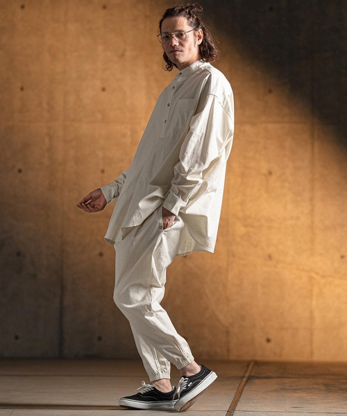 GLIMCLAP シャツ ms5942- Band collar ＆ pullover shirt バンドカラー
