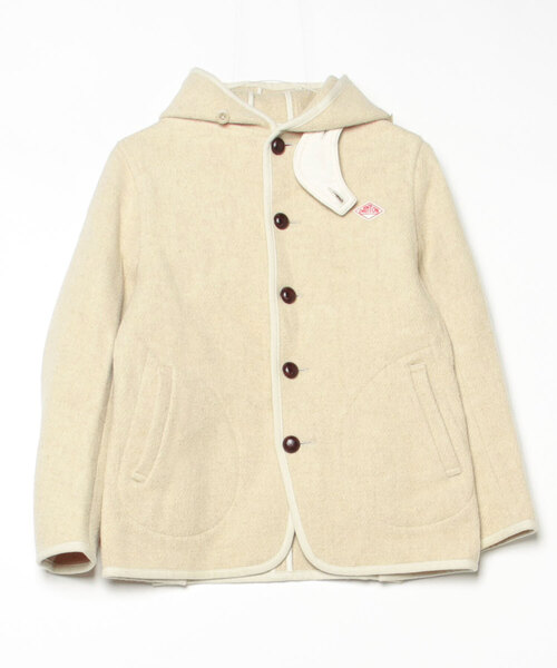 DANTON ウールジャケット ベージュ DANTON ウール ライト パイル カラーレス ジャケット , Beige – Navyblue