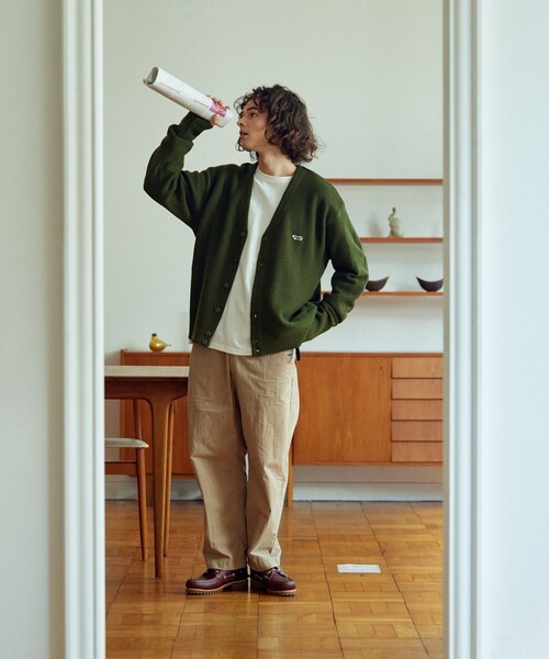 「TOWNCRAFT」 ニットカーディガン MEDIUM ブラック メンズ_画像6