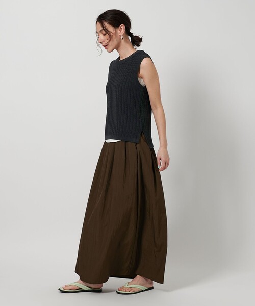 店舗限定 UNITED ARROWS フラワージャガード ノースリーブニット フラワー ジャカード ノースリーブニット