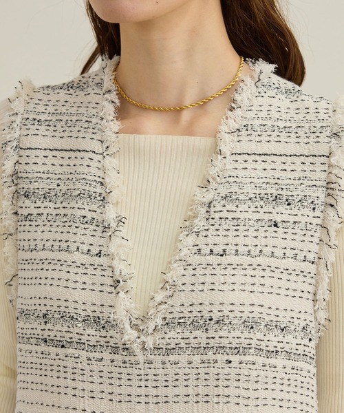 ROPE'（ロペ） ワンピース 「GIOLICA（ジオリカ）」別注TWEED V OP