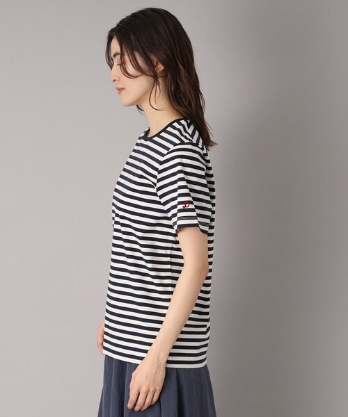tシャツ 「接触冷感/抗菌防臭/消臭」アイスクリアコットンボーダーTシャツ レディース DRESSTERIOR｜【接触冷感/抗菌防臭/消臭】アイスクリアコットン