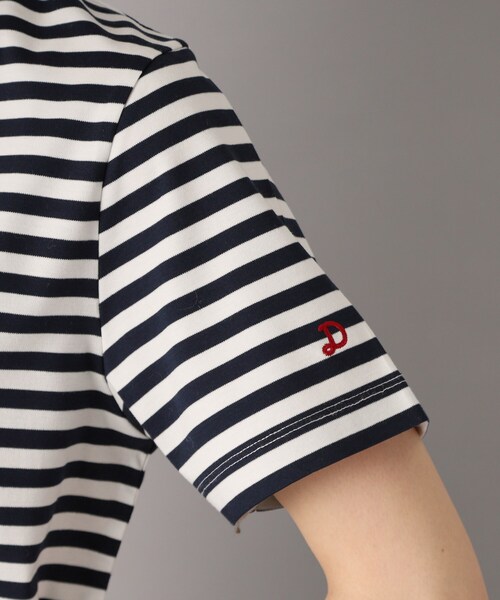 tシャツ 「接触冷感/抗菌防臭/消臭」アイスクリアコットンボーダーTシャツ レディース DRESSTERIOR tシャツ 「接触冷感/抗菌防臭/消臭」アイスクリア
