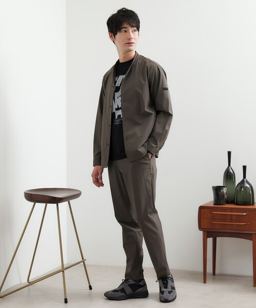 TAKEO KIKUCHI シャツ 「軽羽織」ハイストレッチ オープンバンド