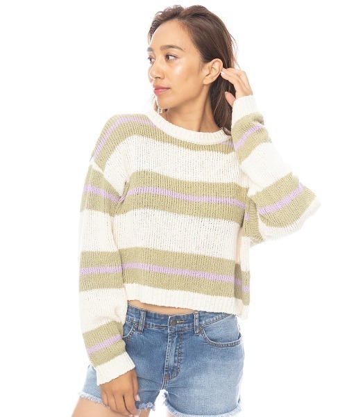 ニット セーター BILLABONG レディース 「WAVE HAZE」 MAKE IT WAVES SWTR セーター 「2025年春夏モデル」/ビ