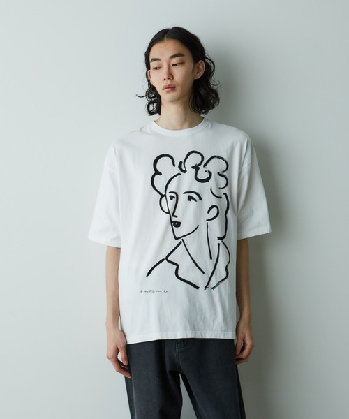 「HOTEL PALACE」オテルパラス アンリマティス アートグラフィックTシャツA HOTEL PALACE｣オテルパラス アンリマティス アートグラフィックT