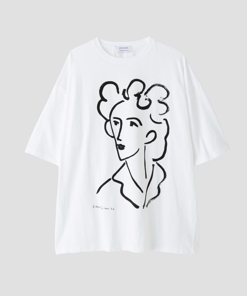 「HOTEL PALACE」オテルパラス アンリマティス アートグラフィックTシャツA HOTEL PALACE｣オテルパラス アンリマティス アートグラフィックT