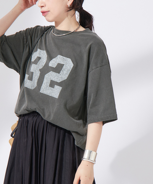journal standard L'essage tシャツ 「32」ピグメントTシャツ
