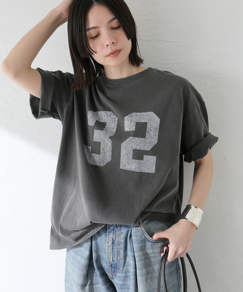journal standard L'essage tシャツ 「32」ピグメントTシャツ
