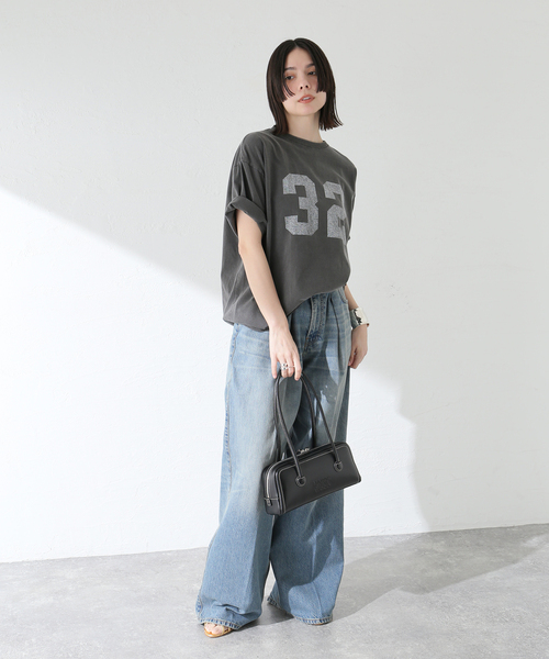 journal standard L'essage tシャツ 「32」ピグメントTシャツ