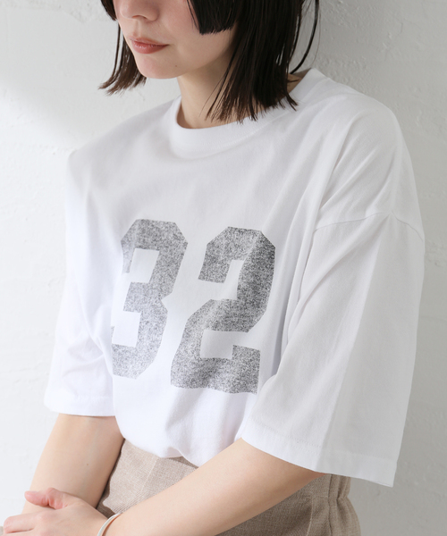 journal standard L'essage tシャツ 「32」ピグメントTシャツ