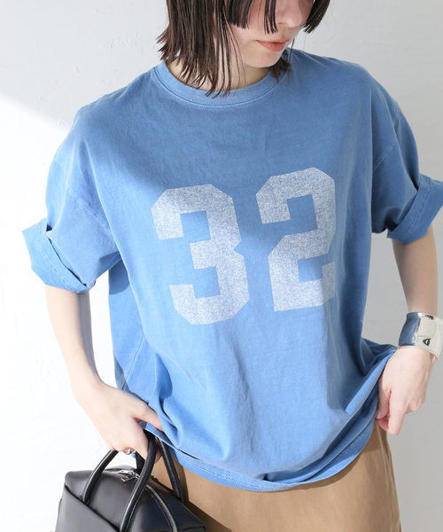journal standard L'essage tシャツ 「32」ピグメントTシャツ